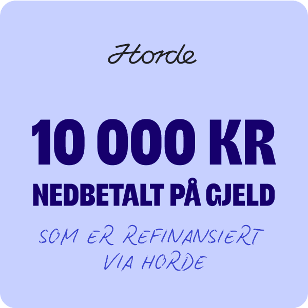 Bruk Horde rewards poeng for å betale ned forbruksgjeld